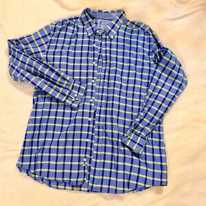 Saddlebred Blue and Green Checkered Men's Shirt - Great Condition